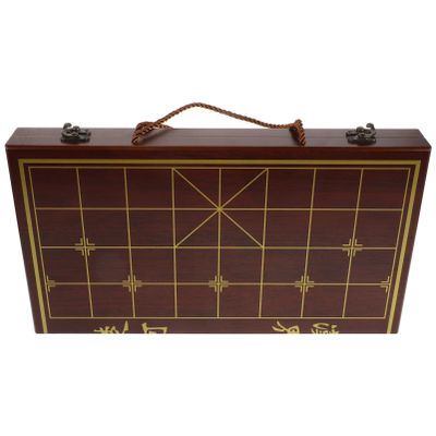 CIYODO Portable Chinese Chess Set Wooden Chess Board Travel-Friendly Bag Xiangqi Game for Adults Boys and Girls