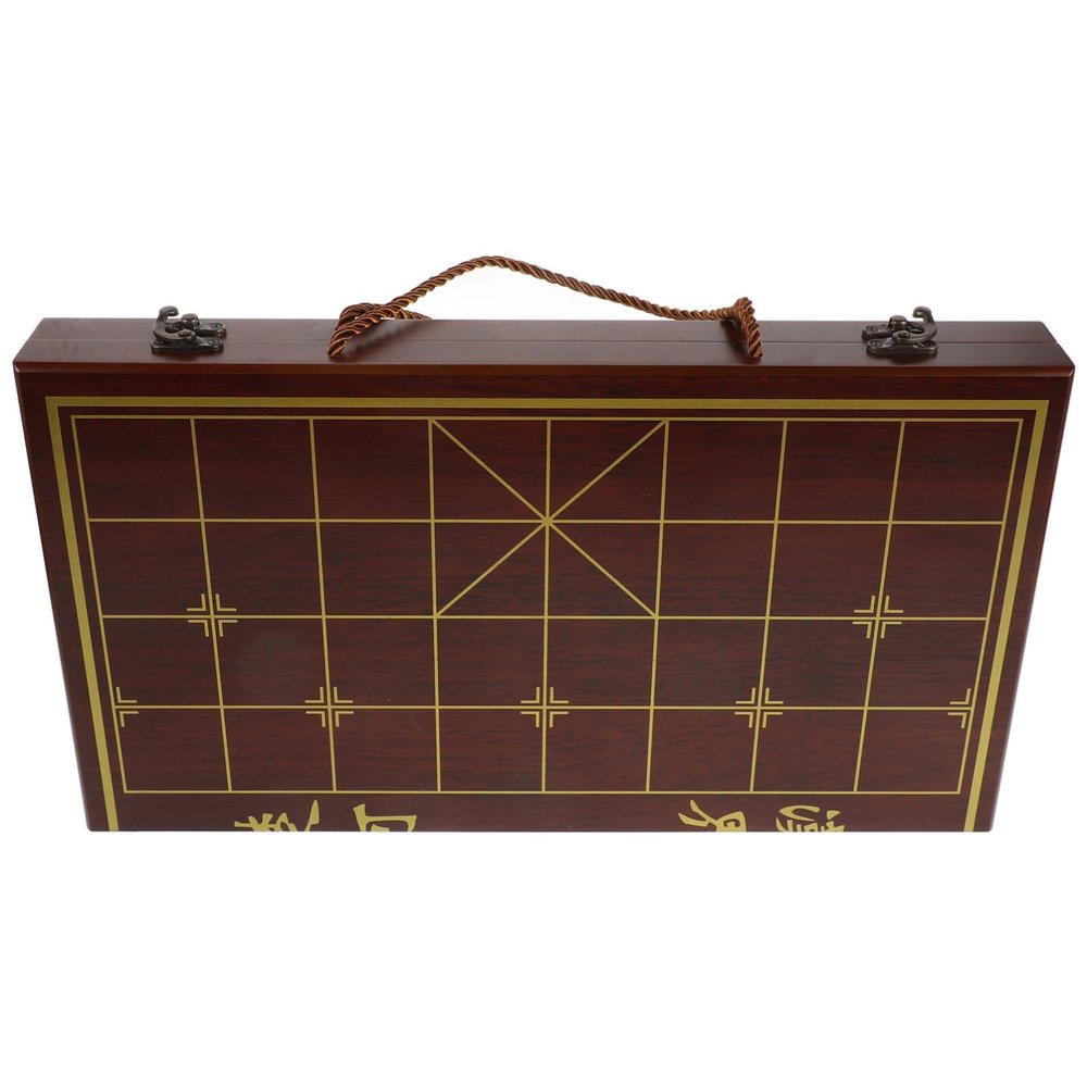 CIYODO Portable Chinese Chess Set Wooden Chess Board Travel-Friendly Bag Xiangqi Game for Adults Boys and Girls
