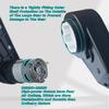 2Pack Large Aperture 24V RS555 12000RPM High Torque Steel Motor Gearbox for Power Wheels Motor Upgrade,36V High Speed Motors Gearbox for Kids Ride on Car Replacement Parts,1.9CM/0.74IN 1.6CM/0.61IN view 4