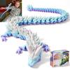 31.5 Large 3D Printed Dragon Bigger Fidget Animals Toys, Giant Flexible Articulated Fidget Toy, Huge 3D Printed Crystal Dragon Halloween Home Office Executive Desk Decor, Christmas 3D Print Toy view 1