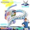 31.5 Large 3D Printed Dragon Bigger Fidget Animals Toys, Giant Flexible Articulated Fidget Toy, Huge 3D Printed Crystal Dragon Halloween Home Office Executive Desk Decor, Christmas 3D Print Toy view 2