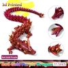 TXB3DOK 24 Inch Large 3D Printed Dragon Bigger Fidget Animals Toys, Oversized Flexible Articulated Crystal Fidget Toy, Huge 3D Printed Dragon Gift for Desk and Home Decor (Purple Gold, 24 inch) view 4
