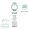 2 Pcs Baby Food Fruit Feeder with Freezer Tray Breastmilk Popsicle Molds Silicone Fruit Feeder for Self Feeding Teething Relief (Blue+Green) view 2