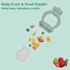 2 Pcs Baby Food Fruit Feeder with Freezer Tray Breastmilk Popsicle Molds Silicone Fruit Feeder for Self Feeding Teething Relief (Blue+Green) view 3