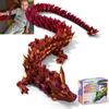 TXB3DOK 31.5" Giant 3D Printed Dragon Large 3D Dragon Model, Big 3D Printed Figure, Oversized Poseable Articulated Toy, Fantasy Collectible Gift for Desk and Home Dcor (Purple Gold, 31.5 inch) view 1