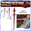 TXB3DOK 31.5" Giant 3D Printed Dragon Large 3D Dragon Model, Big 3D Printed Figure, Oversized Poseable Articulated Toy, Fantasy Collectible Gift for Desk and Home Dcor (Purple Gold, 31.5 inch) view 4