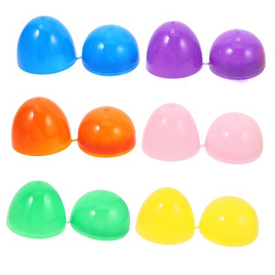 6cm Mini Fillable Plastic Easter Eggs Assorted Colors Realistic Design for Boys and Girls Easter Egg Hunts Party Supplies and 12-Piece Set
