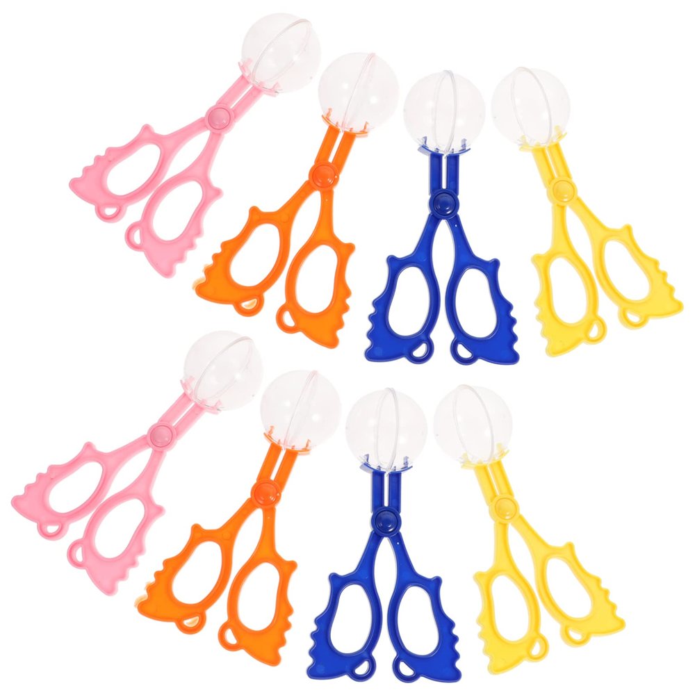 BESPORTBLE 8pcs Catch Clamp Scissors Outdoor for Fun Educational Catching Tool Blue Pink Orange Yellow for Nature Exploration