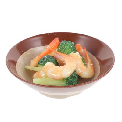 BRIGHTFUFU Lifelike Artificial Food Model Simulated Garlic Broccoli with Shrimp Prop for Restaurant Decoration Realistic Food Adornment for Film Kitchen Display More