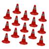 BESPORTBLE 15Pcs Plastic Traffic Cones Model Simulation Roadblock Teaching for Home Lightweight and Compact for Education Photography and Micro Landscape Props view 1