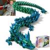 31.5 Large 3D Printed Dragon Bigger Fidget Animals Toys, Giant Flexible Articulated Fidget Toy, Huge 3D Printed Crystal Dragon Halloween Home Office Executive Desk Decor, Christmas 3D Print Toy view 1