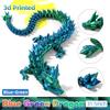 31.5 Large 3D Printed Dragon Bigger Fidget Animals Toys, Giant Flexible Articulated Fidget Toy, Huge 3D Printed Crystal Dragon Halloween Home Office Executive Desk Decor, Christmas 3D Print Toy view 4