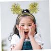 BIUDECO 2pcs Tinsel Bopper Headbands for Kids Sparkly Hair Bands Pom Poms Fun Party Headdress for Birthdays and Holidays view 3