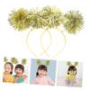 BIUDECO 2pcs Tinsel Bopper Headbands for Kids Sparkly Hair Bands Pom Poms Fun Party Headdress for Birthdays and Holidays view 4