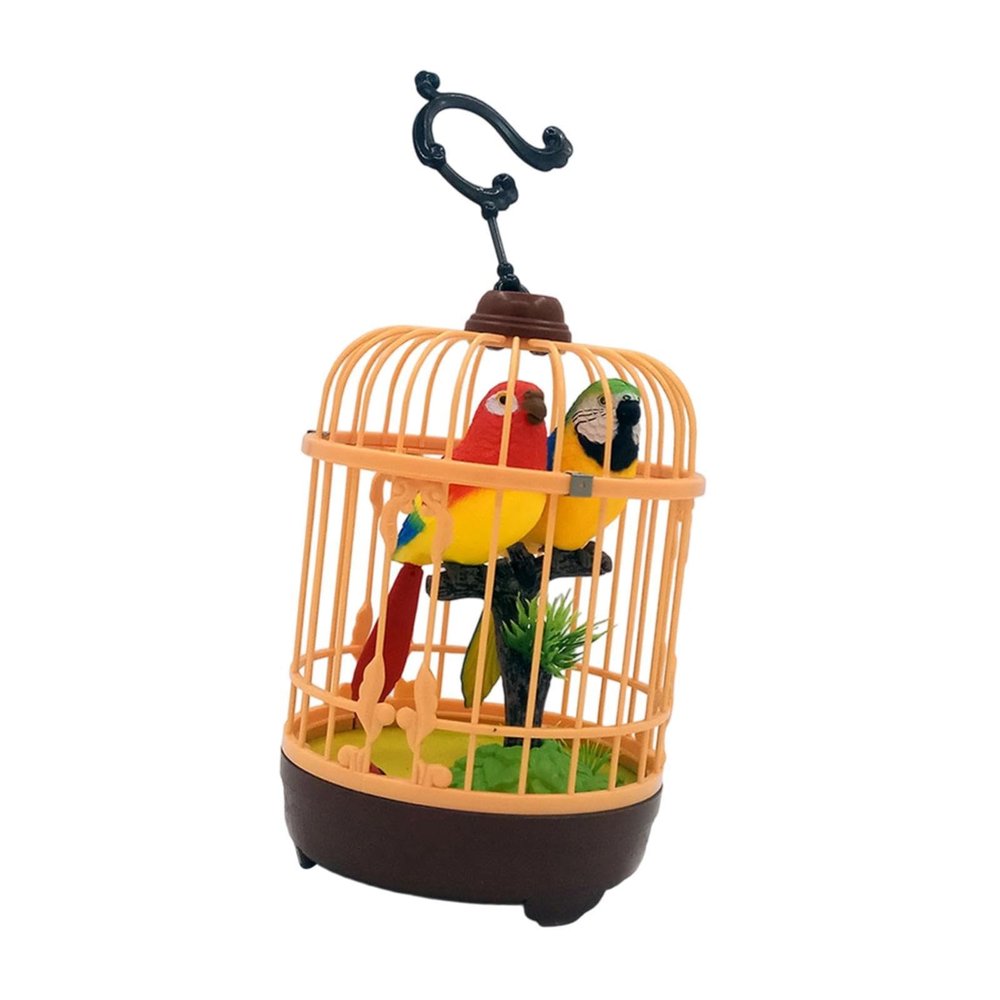 EHJRE Birds Birdcage Toy Sound Activated Children Birthday Gift Mini Decorative