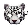 Aiffort 1Pcs Half Face Tiger Mask Funny Tiger Mask for Halloween Easter Carnival Masquerade Party Festival Props (White) view 1
