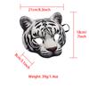 Aiffort 1Pcs Half Face Tiger Mask Funny Tiger Mask for Halloween Easter Carnival Masquerade Party Festival Props (White) view 4