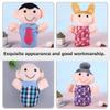 BRIGHTFUFU 6pcs Family Hand Puppet Adorable Early Education Storytelling Puppets for Interactive Role Play Plaything for Home School and Kindergarten view 2