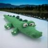 Crochet Weighted Crocodile Plush view 1