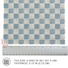 150 pcs, Dollhouse Flooring, 1:12 Scale Doll House Tiles, Miniature Checkerboard Floor, REDUCIO! (Blue and Soft Grey) view 2