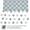 150 pcs, Dollhouse Flooring, 1:12 Scale Doll House Tiles, Miniature Checkerboard Floor, REDUCIO! (Blue and Soft Grey) view 3