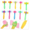 Luxshiny 10 Pcs Squeaky Hammer Toys Set for Kids Colorful Plastic Mallet Sound Educational Pounding Toys for Toddlers and Babies Fun Plaything for Boys and Girls view 3