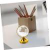 BCOATH Crystal Globe Decoration with Stand Transparent Desktop World Globe with World Map Elegant Handicraft for Home Office Classroom and Store Decor view 4