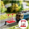 Toddmomy Wooden Train Track Accessories 2-Piece Toy Set for Boys and Girls DIY Gas Station Model Playset Sand Table Decoration view 3