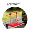 Toddmomy Wooden Train Track Accessories 2-Piece Toy Set for Boys and Girls DIY Gas Station Model Playset Sand Table Decoration view 4
