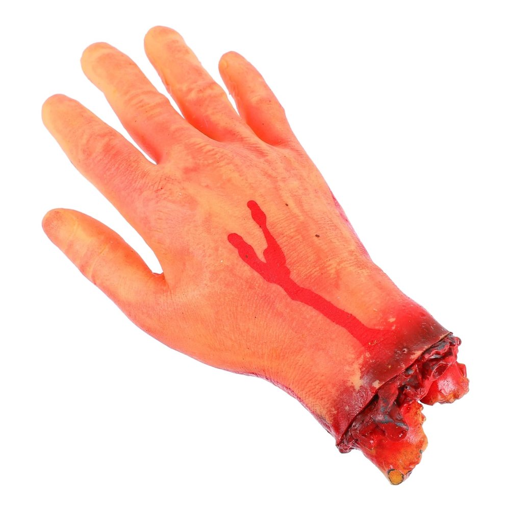 Abaodam 1pc Realistic Bloodied Hand Halloween Party Prop Creative Trick Tool for Spooky Decorations for Pranks and Halloween Themed Events