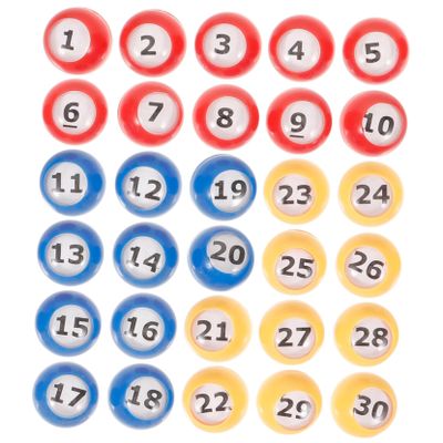 TOYANDONA 30pcs Bingo Balls Raffle Balls Numbers for Bingo Games Parties and Events Easy to Use