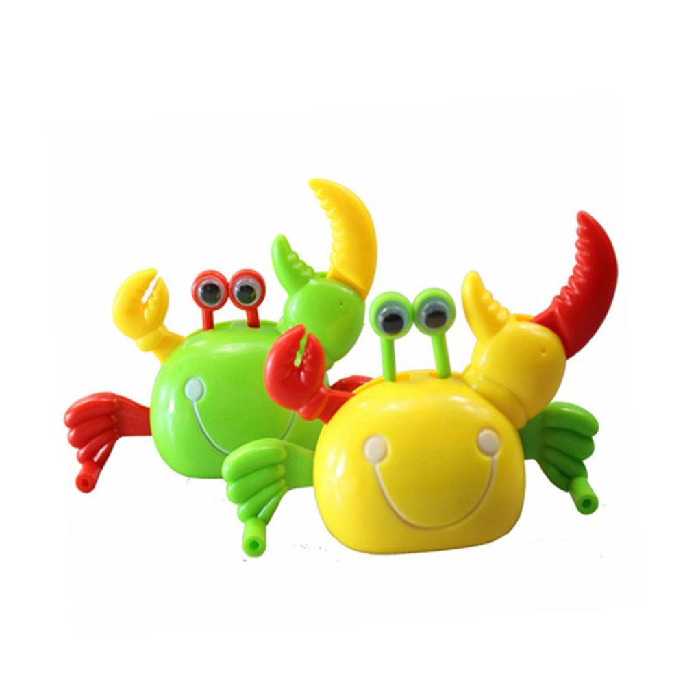 FELTECHELECTR 4pcs Windup Crab Wind up Crab Favors Crawly Crab Wind up Crabs Clockwork Swinging Cartoon Wind up Wind up Crab Wind-up Crabtoy