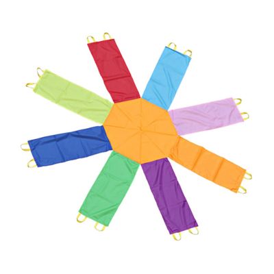 BRIGHTFUFU Nylon Material Boys and Girls Coordination Toy Rainbow Umbrella Throwing Game Parachute Toys for Boys and Girls Fun Educational