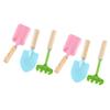 Kisangel 2 Sets Gardening Tools Mini Metal Trowel with Sturdy Wooden Handles Safe for Rake Shovel Trowel for Boys Random Color Random Color view 1
