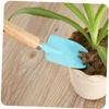 Kisangel 2 Sets Gardening Tools Mini Metal Trowel with Sturdy Wooden Handles Safe for Rake Shovel Trowel for Boys Random Color Random Color view 2