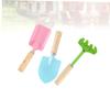 Kisangel 2 Sets Gardening Tools Mini Metal Trowel with Sturdy Wooden Handles Safe for Rake Shovel Trowel for Boys Random Color Random Color view 4
