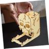 BESPORTBLE Wooden Skull Dice Tower Compact Lightweight Game Dice Prop for Role Playing Party Games Practical Design for Easy Use Stylish Gameplay for Ktv Bars Travel view 2