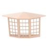 1/12 Exquisite Miniature Birchwood Bay Window, 45 Degree Corner 3 Sided DIY Model with Fine Polishing, Installation, and 3 Window Stickers view 2