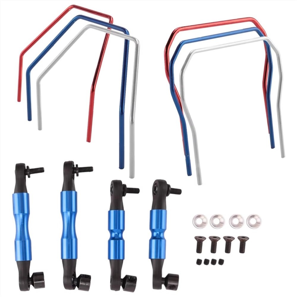 Compatible with Traxxas 4X4 for Slash for Stampede for Rustler for Rally RC Car Upgrade Parts Front and Rear Sway Bar Kit SLF311 RC Car Parts