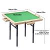 33" Mahjong Table Foldable, Domino Table for Adults, Adjustable Height Square Tables, Folding Poker Card Game Table with 4 Drawers view 2
