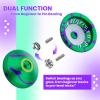 MAGICYOYO Professional Responsive Yoyo for Kids 8-12, V6 Locus Dual Function Yo Yo for Adults, Finger Spin Trick Yo-yo with Unresponsive Bearing, Bearing Tool, Case Bag, 12 Strings (Green Purple) view 3