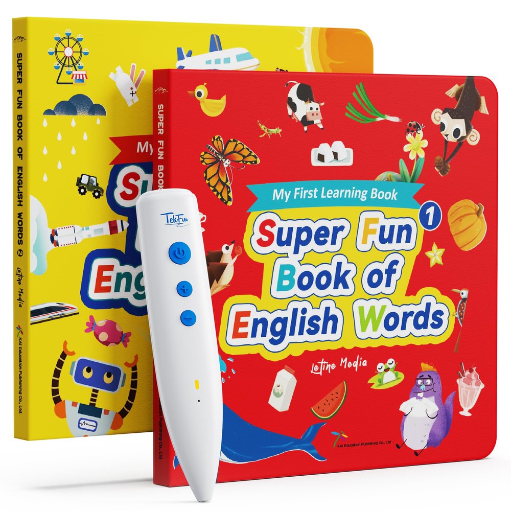 TEKFUN Learn to Read Sound Books with Talking Pen, Educational Autism Sensory Toys for Kids, 500+ Learning Activities, Toddler Birthday Gifts for Boys Girls Ages 1-6