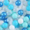 Realhaha Ball Pit Balls 200 Play Balls Plastic Balls for Baby Girls Toddlers Kids Play Tent Pool Playhouse Playpen Party Decoration, Dark Blue Blue Green White Clear view 1