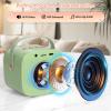 J&D Mini Karaoke Machine for Kids Adults, Portable Bluetooth Speaker with 2 Wireless Mics and Cat Sticker for Girls Boys Age 310 Birthday Gifts Princess Toys, Colorful LED, Green view 3