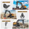DOUBLE E Volvo 1:16 Scale RC Excavator 3-in-1 Construction Toys with 360 Rotation, Metal Shovel, Drill & Grabber  Professional Grade Remote Control Engineering Vehicle view 2