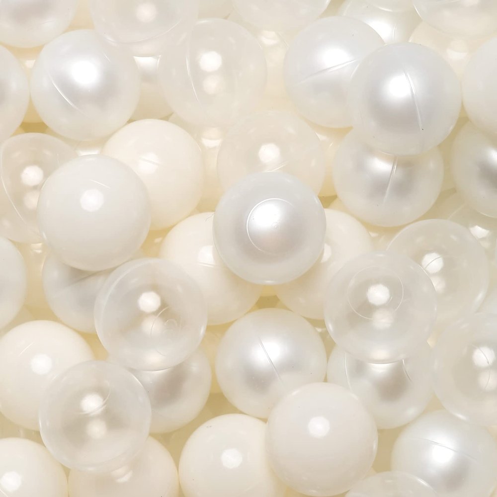 Realhaha Ball Pit Balls 200 Play Balls Plastic Balls for Baby Girls Toddlers Kids Play Tent Pool Playhouse Playpen Party Decoration, Beige