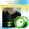 MAGICYOYO V6S LOCUS Responsive Yoyo for Kids, Professional FingerSpin Yo Yo Trick for Adults, Dual Purpose Design with Unresponsive Yoyo Bearing+12 Yo-yo Strings+Bearing Tool+Case Bag (Green Yellow) view 2