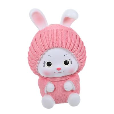 Abaodam Cute Bunny Piggy Bank Unbreakable Saving Jar Adorable Cartoon Decor for Money Pot for Developing Saving Habits Present