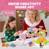 Arts and Crafts for Kids, DIY Fabric Flower Bouquet Craft Kits for Kids Toys, Educational Preschool Learning Detective Toy for Girls 3 4 5 6 7 8 9 10 11 12 Years Old Toddler Birthdays Gift(Pink) view 3