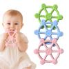3 Packs Baby Teething Toy for 3-6 6-12 Months - Baby Teether Chew Infant Toys 3-6 Months Soft Silicone Hand Teethers for Babies 24 Months,Easy to Grasp Teething Relief Stocking Stuffers view 1